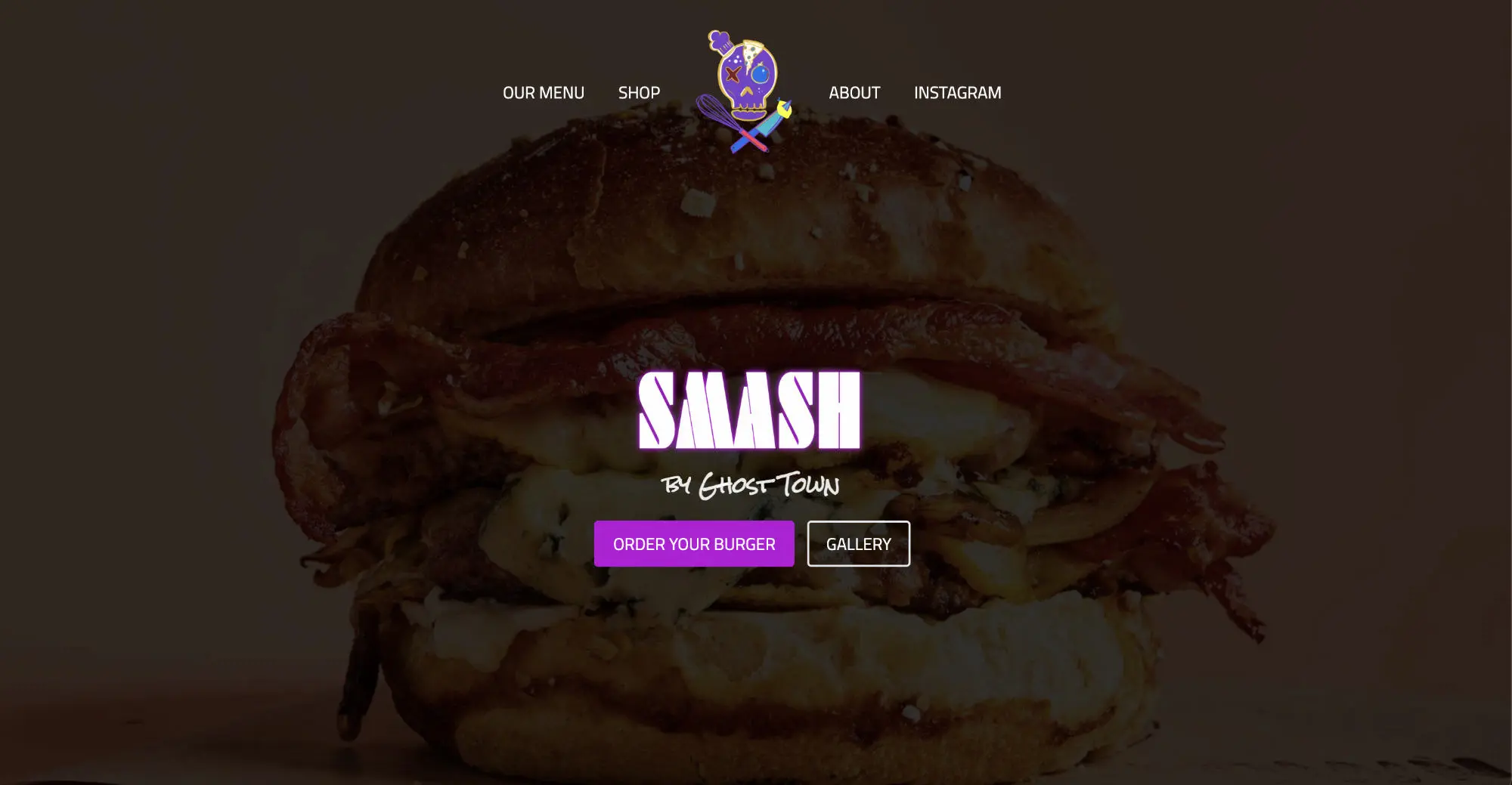 Smash by Ghost Town landing page.